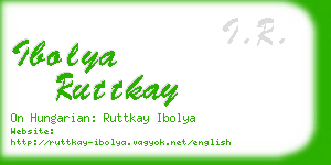 ibolya ruttkay business card